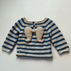 OEUF NYC striped baby angel sweater EUC